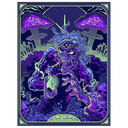 Iron Maiden 2 Minutes to Midnight Variant by Zombie Yeti Silk Screen Art Print